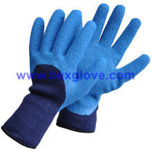 Doublure en acrylique à 7 épaisseurs, éponge extra large et éponge, revêtement latex, gants de sécurité 3/4